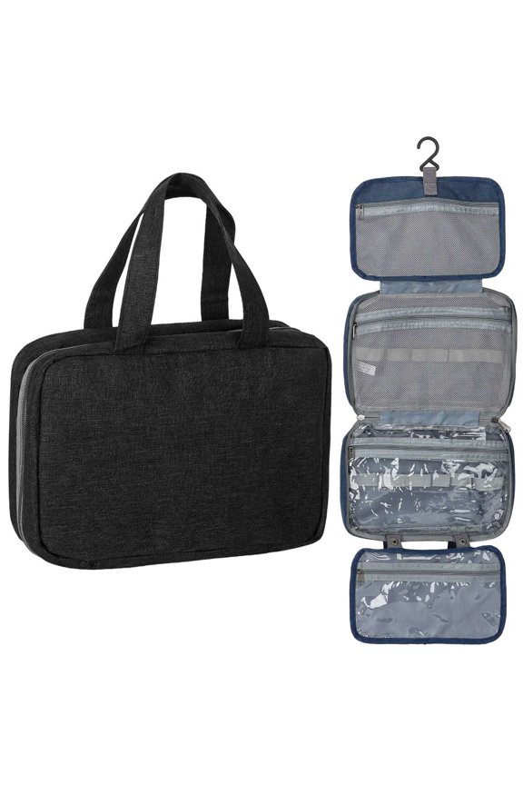 Toiletry Bag Travel Bag with Hanging Hook for Women Men, Water-resistant Makeup Cosmetic Bag Travel Organizer for Accessories, Shampoo, Toiletries