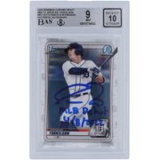 Spencer Torkelson Detroit Tigers Autographed 2020 Bowman Chrome Draft #BD-121 Beckett Fanatics Witnessed Authenticated 9/10 Rookie Card with MLB Debut 4/8/2022 Inscription - Fanatics Authentic