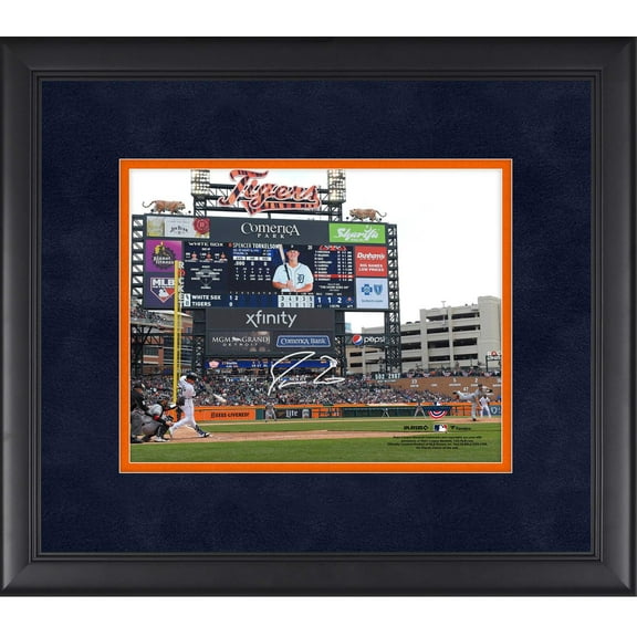 Spencer Torkelson Detroit Tigers Framed Autographed 8" x 10" First At Bat Photograph - Fanatics Authentic Certified