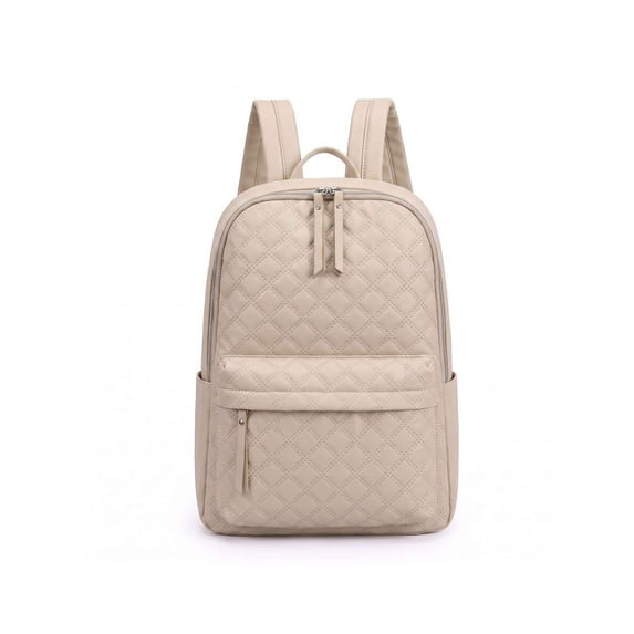 Spencer Travel Backpack for Womens, Nylon Backpack Shoulder Bag, Ladies Lightweight Casual Daypack 15.6 Inch Laptop Backpack, White