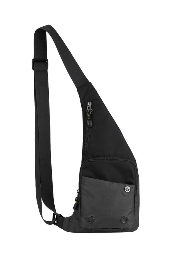 Travel Crossbody Sling Bag for Men Women Chest Pack Daypack Small Sling Shoulder Backpack Waterproof for Outdoor Hiking, Gray