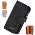 thumbnail image 1 of Spencer Wallet for Women Lady Clutch Leather Zip Purse Large Capacity Credit Card Holder with ID Window, Gray, 1 of 10