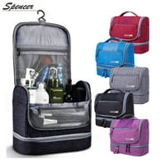 Spencer Waterproof Hanging Travel Cosmetics Toiletry Bag Mildew proof Makeup Organizer Wash Bag Dop Kit for Women and Men for Vacation, Outdoor, Bathroom Organizer Purple