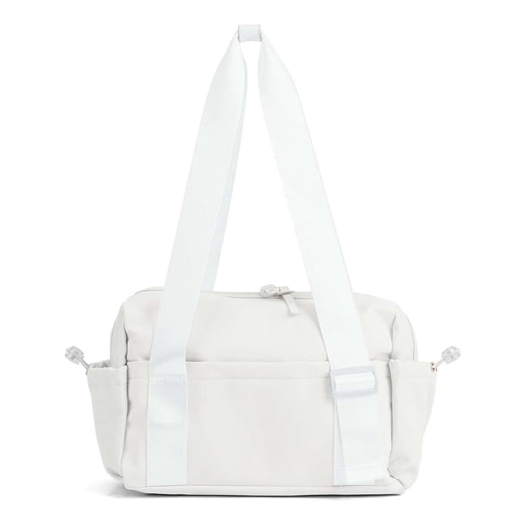 Spencer Waterproof Mini Gym Bag for Women Girls Small Gym Tote Bag with Wet Compartment Travel Duffle Bag Workout Sport Bag, White