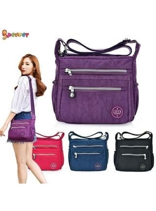 Casual Large Capacity Tote Bag, Nylon Solid Color Shoulder Bag, Crossbody  Bag With Round Coin Purse - Temu