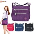 thumbnail image 1 of Spencer Waterproof Nylon Crossbody Handbag Large Capacity Messenger Satchel Shoulder Bag for Women Ladies (Purple), 1 of 8