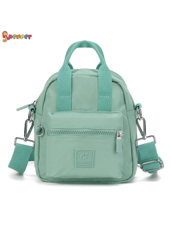 Waterproof Shoulder Bags for Women Mini Nylon Crossbody Travel Messenger Organizer Purse Handbag Lightweight Pocket Bag -(7*5*8.2inch, Green)