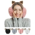 thumbnail image 1 of Spencer Winter Earmuffs for Women Fluffy Cute Ear Muffs for Kids Plush Ear Warmer Foldable Ear Cover for Outdoor Skiing Riding Daily Wear, Gray, 1 of 10