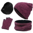thumbnail image 1 of Spencer Winter Hat Scarf Gloves and Ear Warmer 4-Piece Set, Warm Beanie Hat Touch Screen Gloves Set Winter Gifts Neck Warmer Ear Muffs for Men Women, 1 of 11