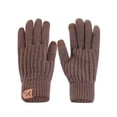 thumbnail image 1 of Spencer Winter Thermal Gloves for Men Touch Screen Glove Knit Thickened Fleece Lining Gloves for Outdoor Driving Cycling, Brown, 1 of 10
