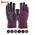 thumbnail image 1 of Spencer Winter Warm Texting Gloves for Women Men, Knit Gloves Touchscreen Anti-Slip Silicone Gel Thermal Soft Lining Elastic Cuff Texting Gloves, 1 of 7