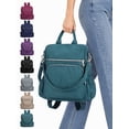 thumbnail image 1 of Spencer Women Backpack Purse Anti-theft Travel Backpack Ladies Shoulder Bags Waterproof Nylon Handbags Casual Daypack, Navy, 1 of 11