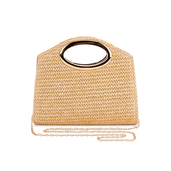 Spencer Women Crossbody Bag Summer Straw Purses Handmade Woven Clutch Bag Shoulder Handbag for Beach Travel