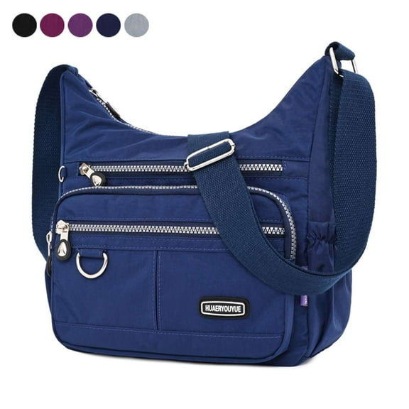 Spencer Women Crossbody Handbag Waterproof Nylon Handbag Purse Bag Upgrade Roomy Multiple Pockets Messenger Satchel for Girls, Navy