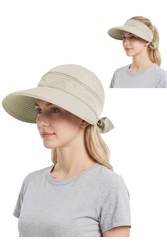 Women Floppy Sun Hat Summer Wide Brim Beach Cap Convertible Zip-Off Visor Hat for Fishing, Hiking, Camping, Golf, Gardening