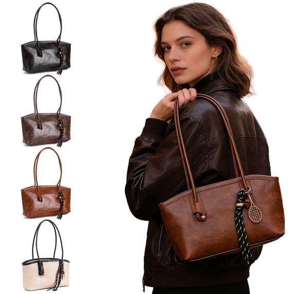 Spencer Women Lady Large Tote Bag Handbags PU Leather Hobo Shoulder Bags Top Handle Satchel Purse, Coffee