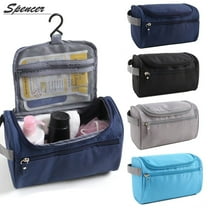 Spencer Women Men Hanging Travel Toiletry Shaving Bag Portable Waterproof Cosmetics Organizer Kit with Hook for Bathroom Shower "Black"