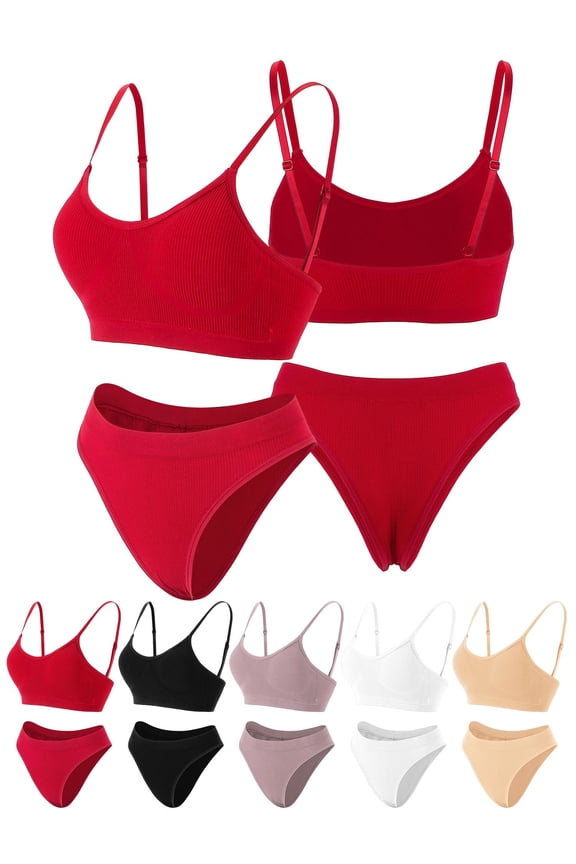 Women Sexy Lingerie Set 2 Piece Female Push Up Bra and Panty Set Strappy Bralette Underwear Sleepwear Nightwear "L,Purple"
