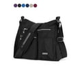 thumbnail image 1 of Spencer Women Shoulder Bags Multiple Pockets Handbags Bags For Ladies Nylon Crossbody Bag Wallets Purses Fashion Satchel Large Messenger (Black), 1 of 12