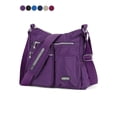 thumbnail image 1 of Spencer Women Shoulder Bags Multiple Pockets Handbags Bags For Ladies Nylon Crossbody Bag Wallets Purses Fashion Satchel Large Messenger (Purple), 1 of 12