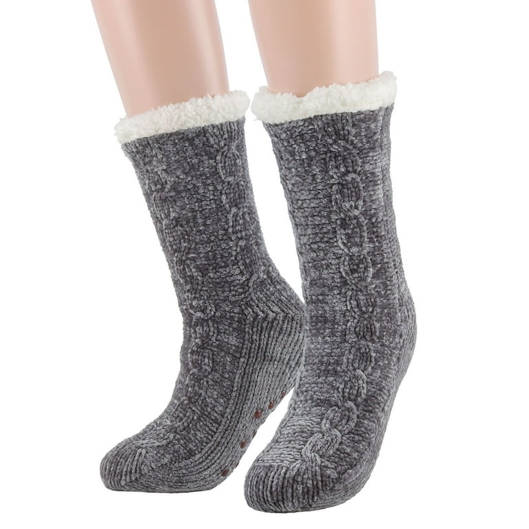 Gripper Socks Thick Lounge Socks MENS MERINO WOOL SOCKS SLIPPER