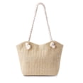thumbnail image 1 of Spencer Women Straw Woven Tote Bag Summer Beach Rattan Paper Handbag Tote Purse Travel Boho Bag, Khaki, 1 of 9