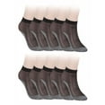 thumbnail image 1 of Spencer Women's 10 Pairs Silky Anti-Slip Cotton Sole Sheer Ankle High Tights Hosiery Socks Reinforced Toe, 1 of 9