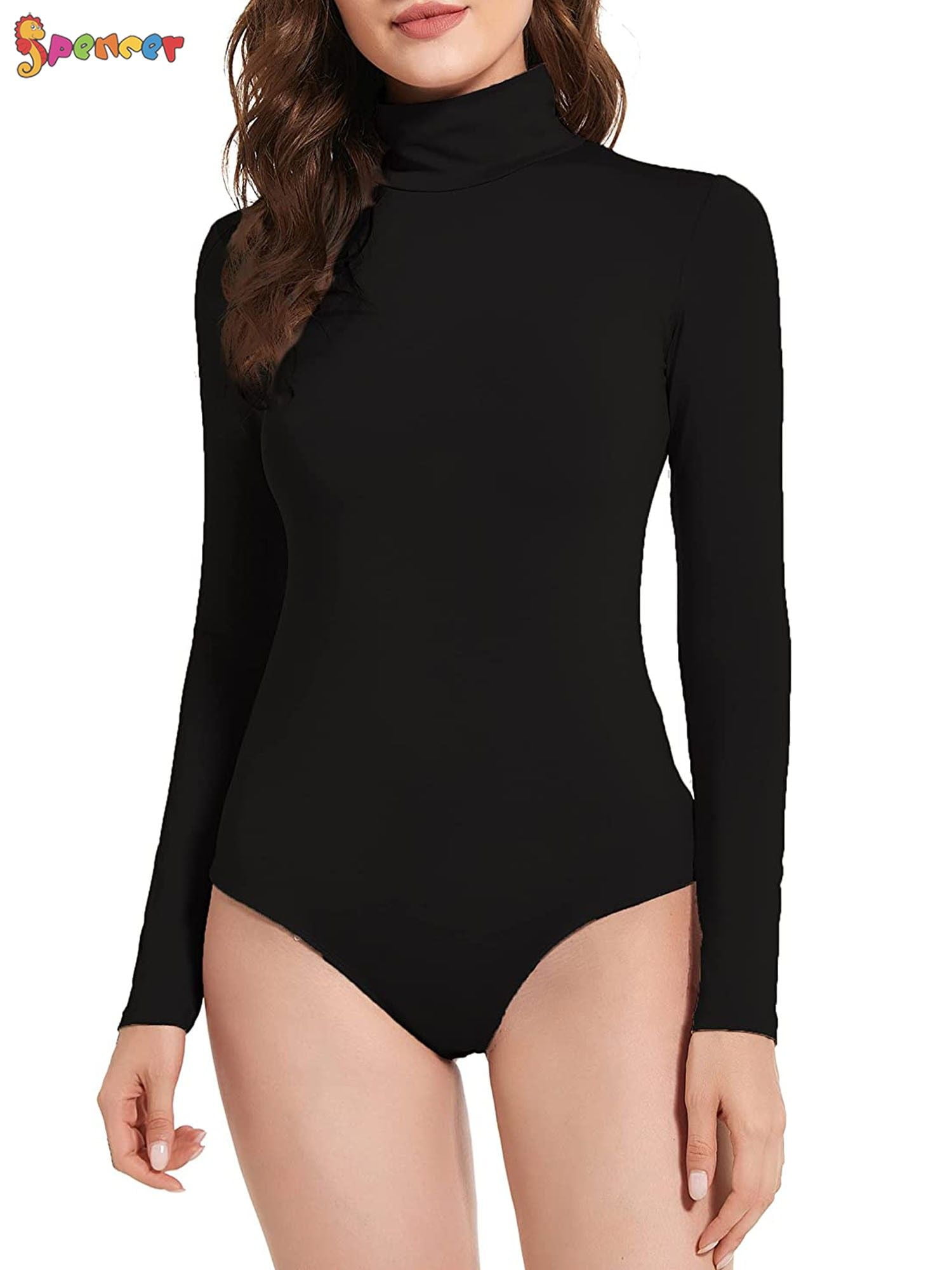 Daily Efforts White Long Sleeve Ribbed Turtleneck Bodysuit FINAL