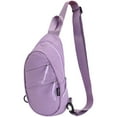 thumbnail image 1 of Spencer Women's Crossbody Sling Bag, Small Sling Backpack Purse Nylon Chest Bag for Travel Outdoor, Purple, 1 of 10
