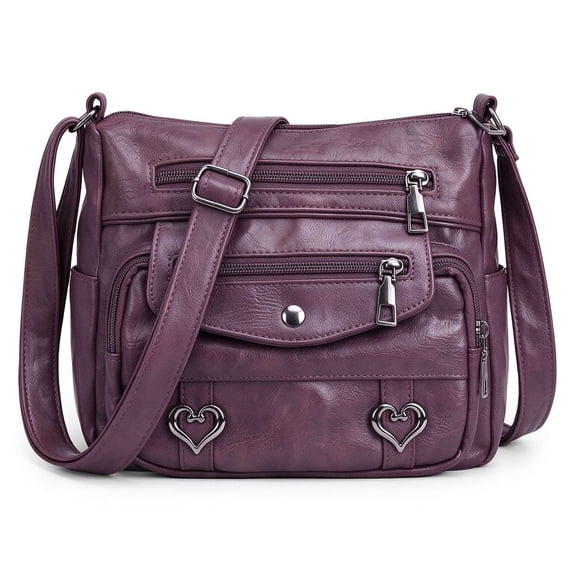 Spencer Women's Handbag, PU Leather Shoulder Bag for Women, Multi-Pocket Crossbody Purse, Pocketbook with Adjustable Strap