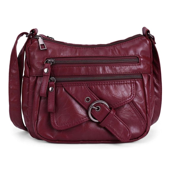 Spencer Women's Handbag, PU Leather Shoulder Bag for Women, Multi-Pocket Crossbody Purse, Pocketbook with Adjustable Strap