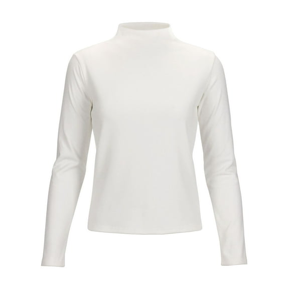 Spencer Women's Long Sleeve Turtleneck Lightweight Turtle Neck Pullover Soft Sweater Casual Solid Tops Plus Size "2XL, White"