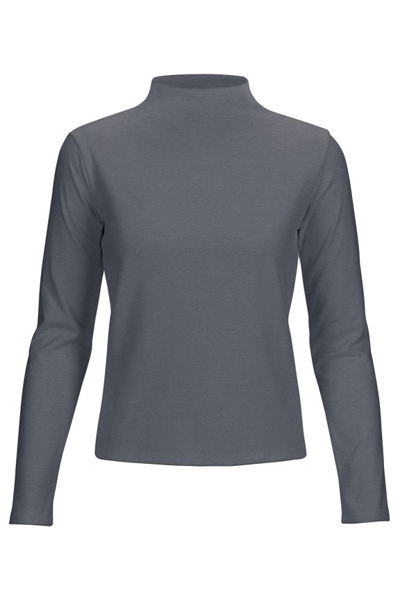 Women's Long Sleeve Turtleneck Lightweight Turtle Neck Pullover Soft Sweater Casual Solid Tops Plus Size "M, Gray"
