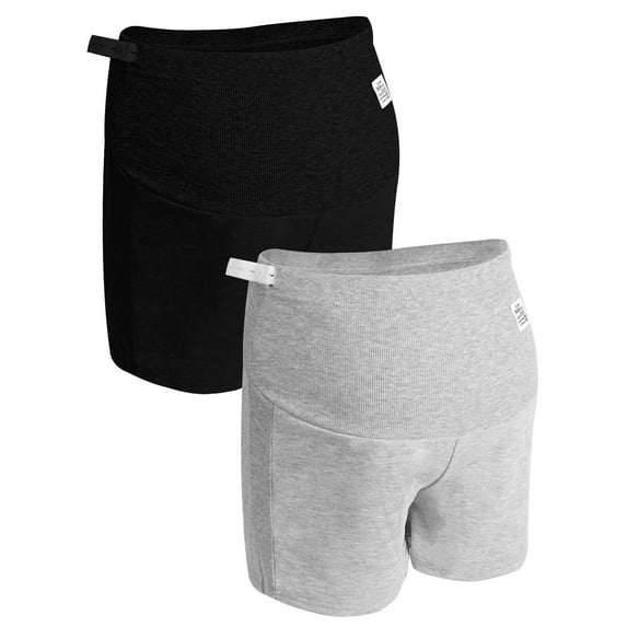 Spencer Women's Maternity Shorts Over Belly Pregnancy Yoga Workout Lounge Sleep Shorts Summer Maternity Clothes, Size M-XXL