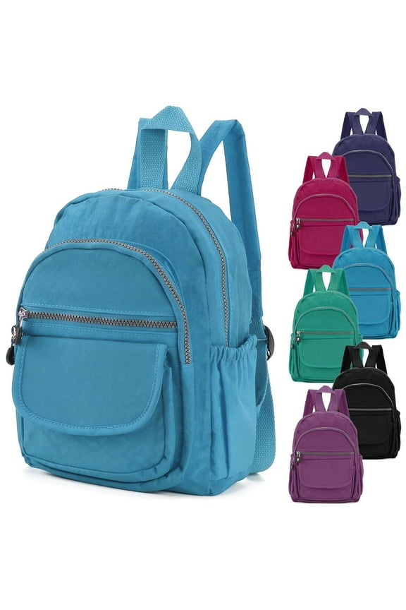 Women's Nylon Mini Casual Waterproof Backpack Adjustable Straps Shoulder Bag Travel Rucksack for Hiking Outdoor "Purple"