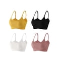 thumbnail image 1 of Spencer Women's Pullover Comfort Bralette, Sizes M-XL, Cami Bras U-Neck Padded Seamless Straps Bralette for Women, Purple, 1 of 10