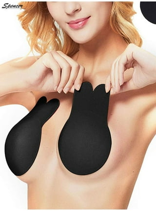 Hianjoo Adhesive Bra, 2 Pairs Sticky Bra Strapless Backless Invisible  Silicone Bras Lift Push up Boobs with 2 Pairs Reusable Silicone Nipple  Covers