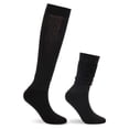 thumbnail image 1 of Spencer Women's Slouch Socks Knit Extra Long Scrunch Knee High Sock Leg Warmer Boot Socks for Girls (Black), 1 of 9