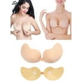 thumbnail image 1 of Spencer Women's Strapless Sticky Bra Self Adhesive Backless Push Up Bra Reusable Invisible Silicone Bras "Skin,A Cup", 1 of 8