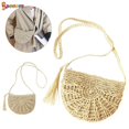 thumbnail image 1 of Spencer Women's Straw Crossbody Purse Handmade Weave Rattan Boho Summer Beach Shoulder Bag Messenger Handbags "Beige", 1 of 8