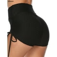 thumbnail image 1 of Spencer Women's Tiktok Leggings Shorts Butt Lift High Waist Scrunch Textured Leggings Workout Shorts "S, Black", 1 of 6