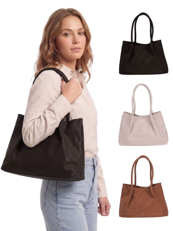 Women's Tote Bag PU Purses Handbag Lightweight Top Handle Ladies Shoulder Bag for Women