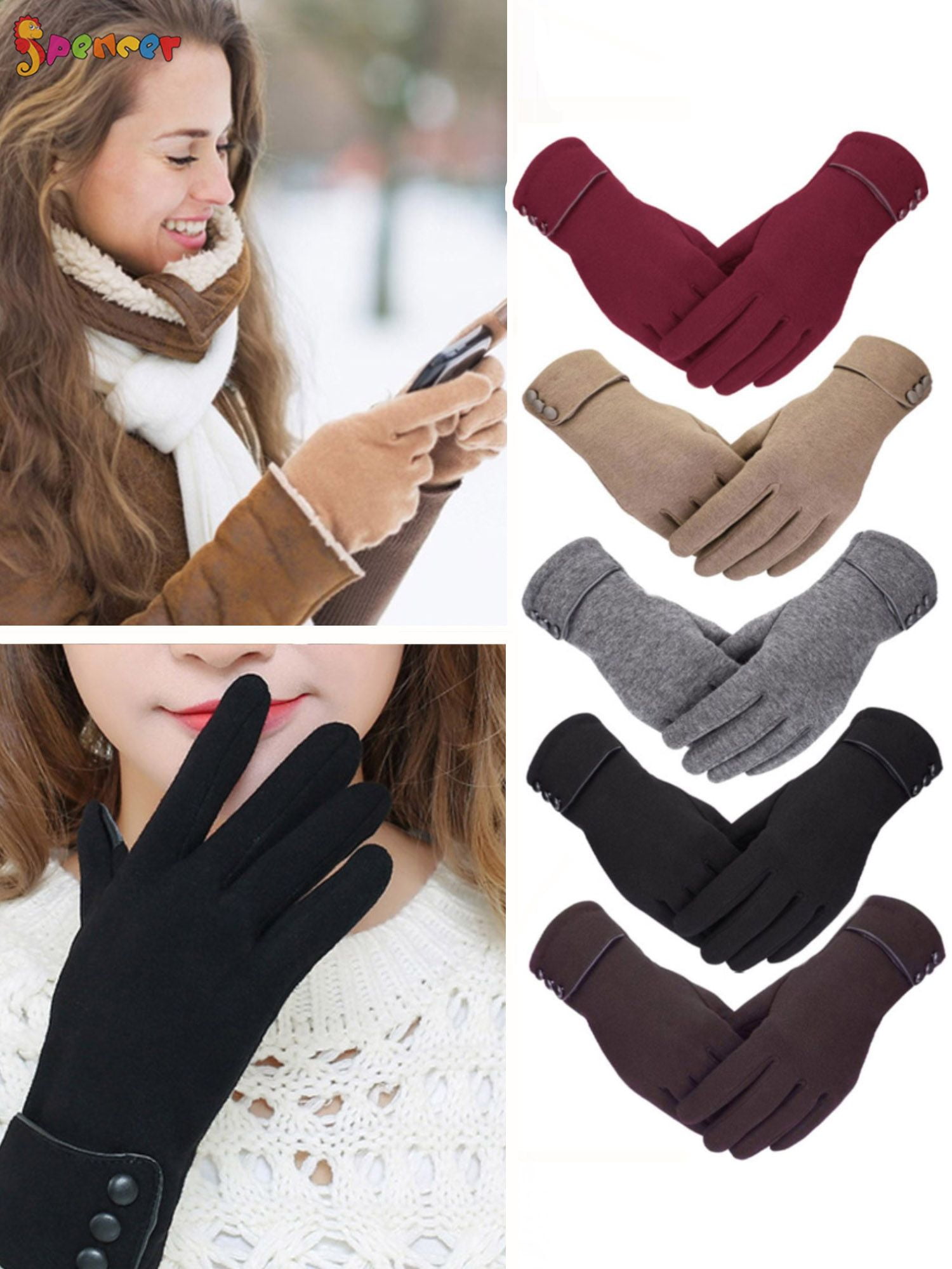 Gloves Touch Screen Womens