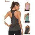 thumbnail image 1 of Spencer Women's Workout Tank Tops Casual Sleeveless Racerback Athletic Yoga Tops Quick Dry Sport Shirts for Gym Exercise (S, Grey), 1 of 5