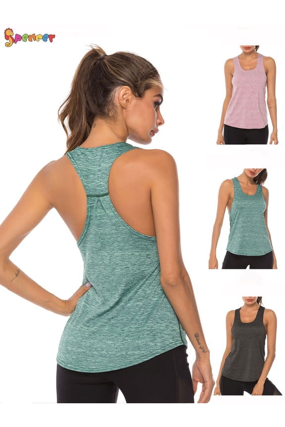 Women's Workout Tank Tops Casual Sleeveless Racerback Athletic Yoga Tops Quick Dry Sport Shirts for Gym Exercise (XL, Green)