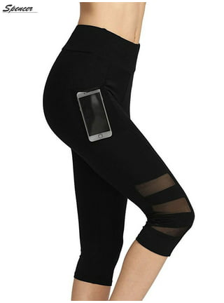  Sawpy Womens' Yoga Pants High Waist Leggings with Pockets Tummy  Control Stretch Workout Pants Capri Yoga Pants Black : Clothing, Shoes &  Jewelry