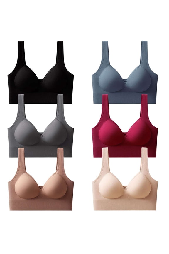 Womens Seamless Bras No Underwire Pullover Bralette Full Coverage Push up Bra Workout Cami Crop Tops, Sizes M-XL