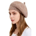 thumbnail image 1 of Spencer Womens Winter Beanie Hat Warm Knitted Slouchy Beret Hat French Style Beanies Cap for Women, Khaki, 1 of 9