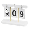 thumbnail image 1 of Spencer Wooden Flip Calendar Daily Perpetual Desk Calendar Small Modern Desktop Calendar for Home Office Coffee Table Decor, 1 of 10