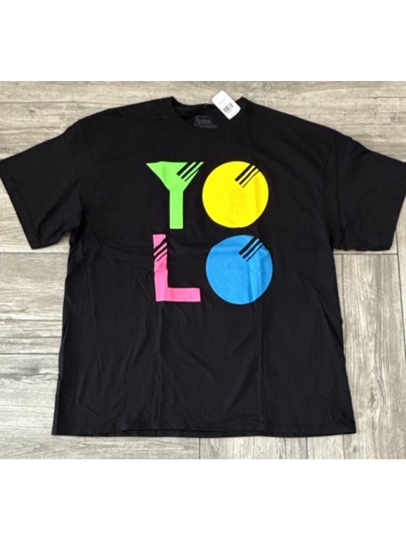Spencer's Gifts Neon YOLO You Only Live Once Mens Tee Size 2XL NEW